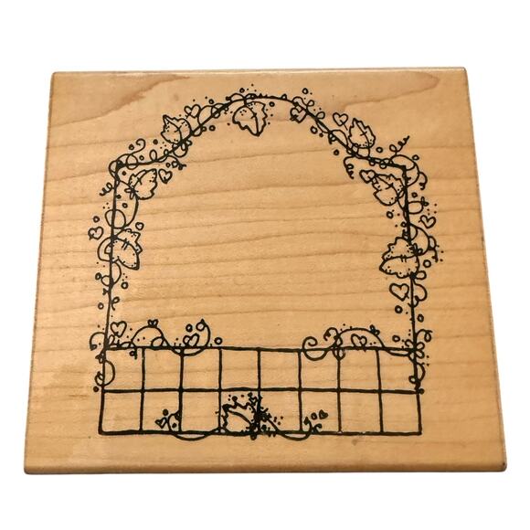 Dots Other - DOTS R154 Arched Ivy Fram Crafting Card Making Large Rubber Stamp